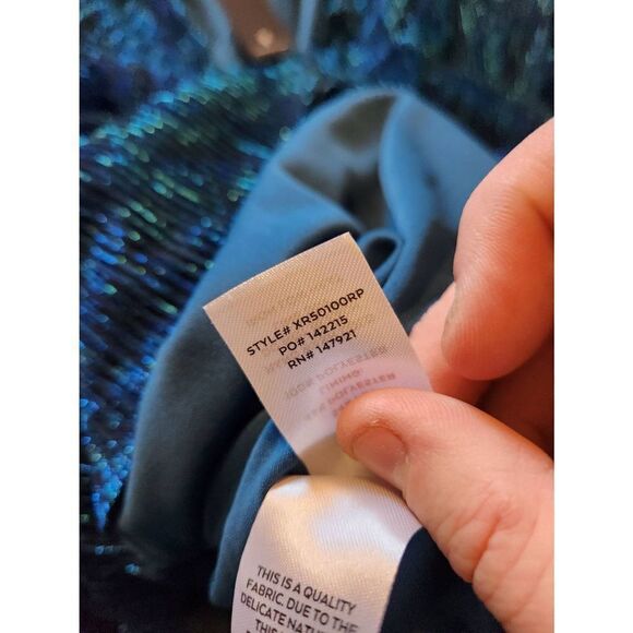 NWT Lulu's Wow Factor Blue Metallic Surplice Romper sz XS - Picture 4 of 7